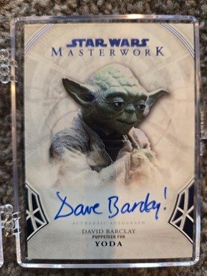  2018 Topps Star Wars Masterwork David Barclay Yoda Puppeteer Auto /99 A-DB