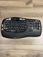 Logitech K350 Comfort Wave Ergonomic Wireless Keyboard - Tested - NO USB Dongle