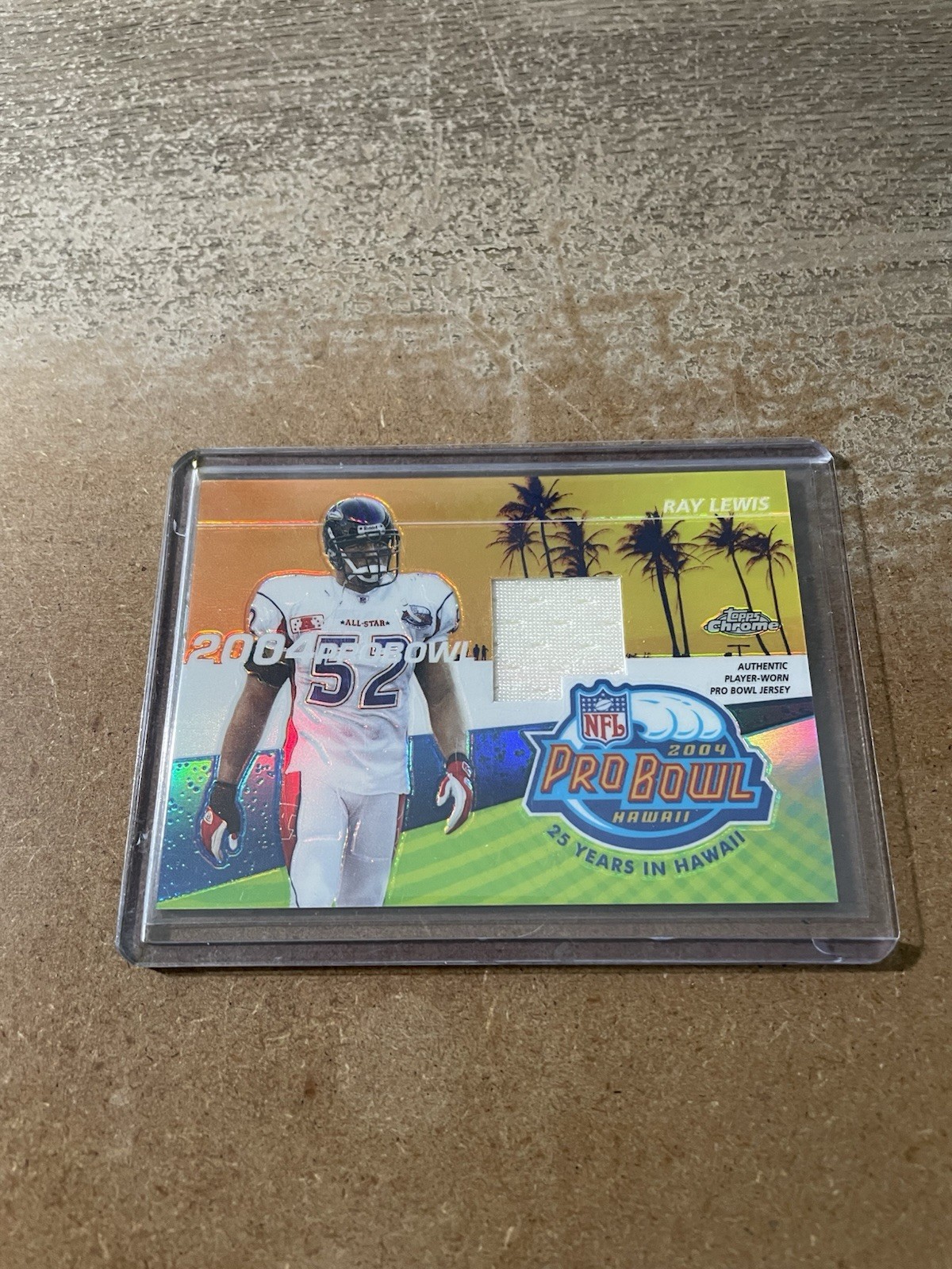 2004 Topps Chrome Ray Lewis Pro Bowl Jersey Card #PBP-RL NFL Insert Memorabilia