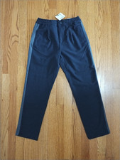 ZARA, new with tags, black with a grey stripe dress pants for boys, 11-12 years