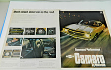 1967 CHEVROLET CAMARO SS 350, DOUBLE PAGE AD, LIFE MAGAZINE APPROX.11 X 13"