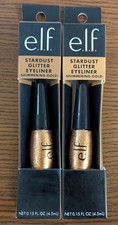 LOT OF 2 - ELF STARDUST GLITTER EYELINER 81221 SHIMMERING GOLD 0.15fl oz each