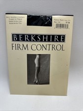 Berkshire Firm Control Reinforced Toe Pantyhose - Size 3 - 4 Fantasy Black 3757