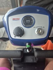 Metro Mobility 4-Wheeled Electric Scooter Blue  Black Removable Battery