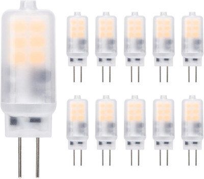 G4 LED Light Bulb 2W AC/DC 12V Warm White 2700K G4 Bi-Pin Base Lamp 10W 15W 20W