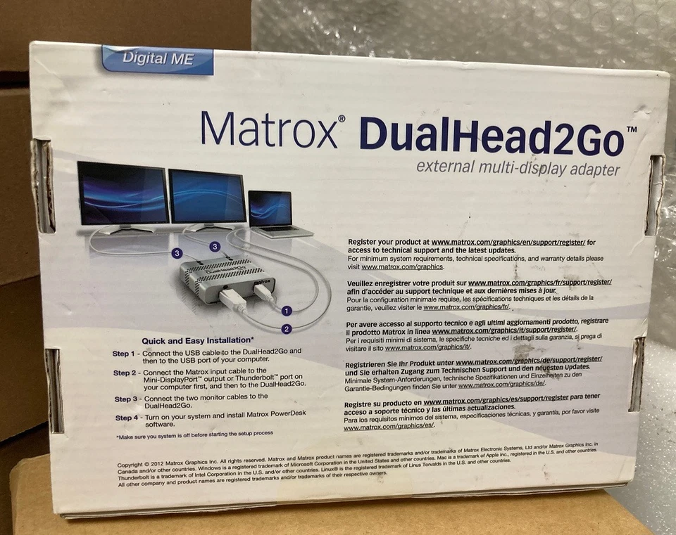 Matrox Graphics DualHead2Go DP Edition DisplayPort Interface D2G-DP-MIF New - Image 4 of 4