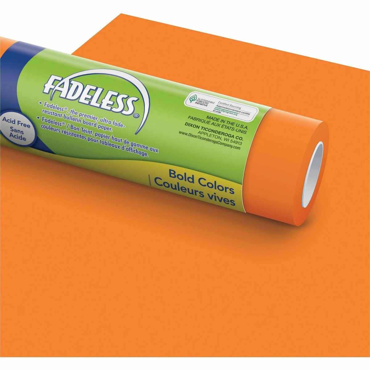 Strathmore Papers Carta D'Arte Fadeless Arancione - 121,9 Cm X 3,6 M, 85 G/m², Resistente Allo Sbiadimento Per Mostre E Progetti