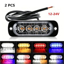 2Pcs 8-Color Ultra-thin LED Side Lights Warning Lamp 12-24V Waterproof Car Truck