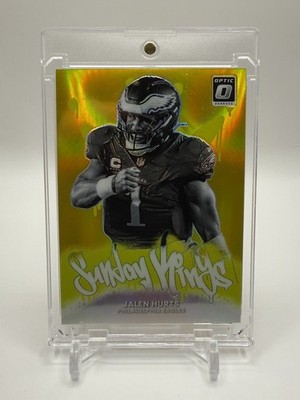 Jalen Hurts 2025 Panini Donruss Optic Sunday Kings Gold /10 #11