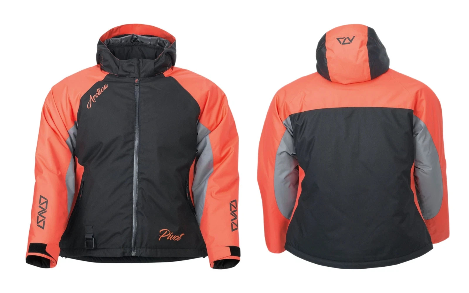 ARCTIVA Pivot 5 Hooded Women's Jacket Winter Snow Skiing Cold Coral LARGE