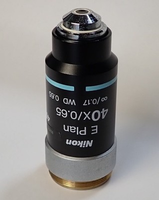 Nikon CFI E Plan 40x 0,65 Infinity Objektiv Objektiv  /0,17 aus E200 Gebrauch...