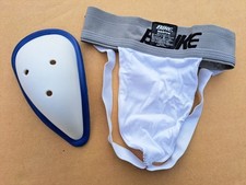 BIKE Performance Medium Youth Teen Strap Supporter Jockstrap w Youth Lg Hard Cup