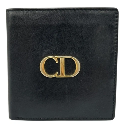 Portefeuille Christian Dior bi pliant noir rouge W4 GZl15rvt