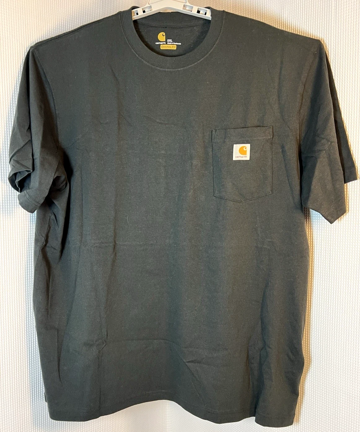 Carhartt Black Shirt Men's 2X Original Fit Short Sleeve T-shirt Pocket PP8