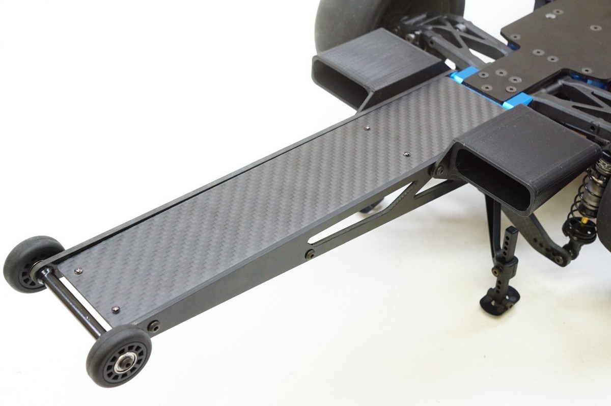 Piastra Alettone In Fibra Di Carbonio Per Wheelie Bar - Team Associated DR10M Drag Car