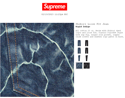 Supreme Shibori Denim Trucker Jacket Rigid Indigo Blue Size XL Brand New IN  HAND