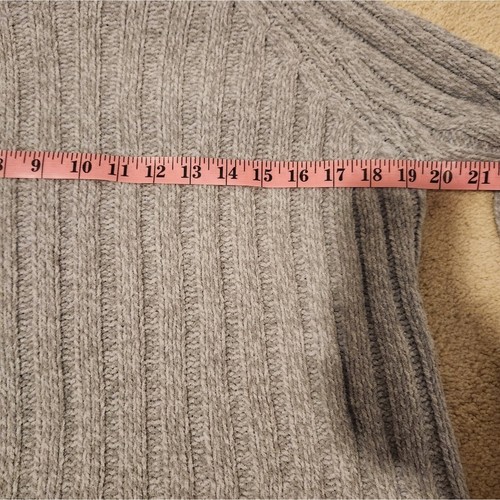 American Eagle Damen kleiner NEU grauer superweicher Grobstrickpullover mit Stehkragen - Bild 5 von 7