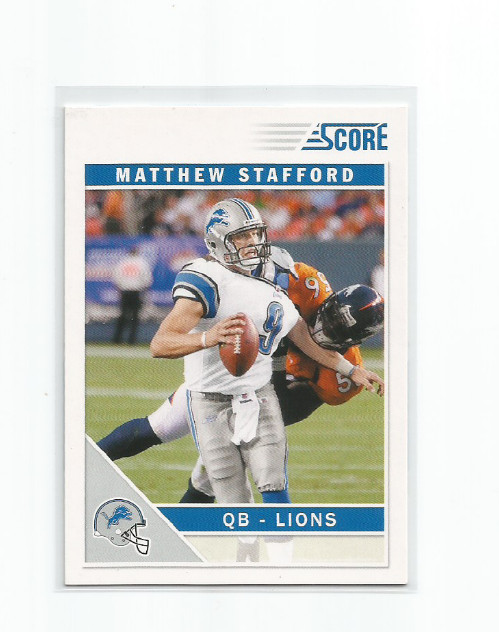 MATTHEW STAFFORD (Detroit Lions) 2011 PANINI SCORE CARD #98