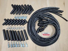 Ton's Black LS LT Swap Universal Spark Plug Wire Set Spiral Core Straight 90 135
