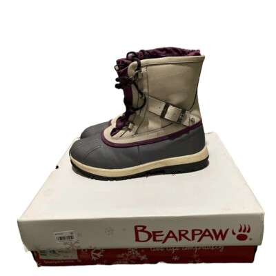 Bearpaw nelly women's waterproof snow boots grey, purple, beige
