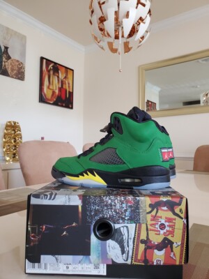 Nike Air Jordan 5 V SE Apple Green Oregon Fire Red Reimagined