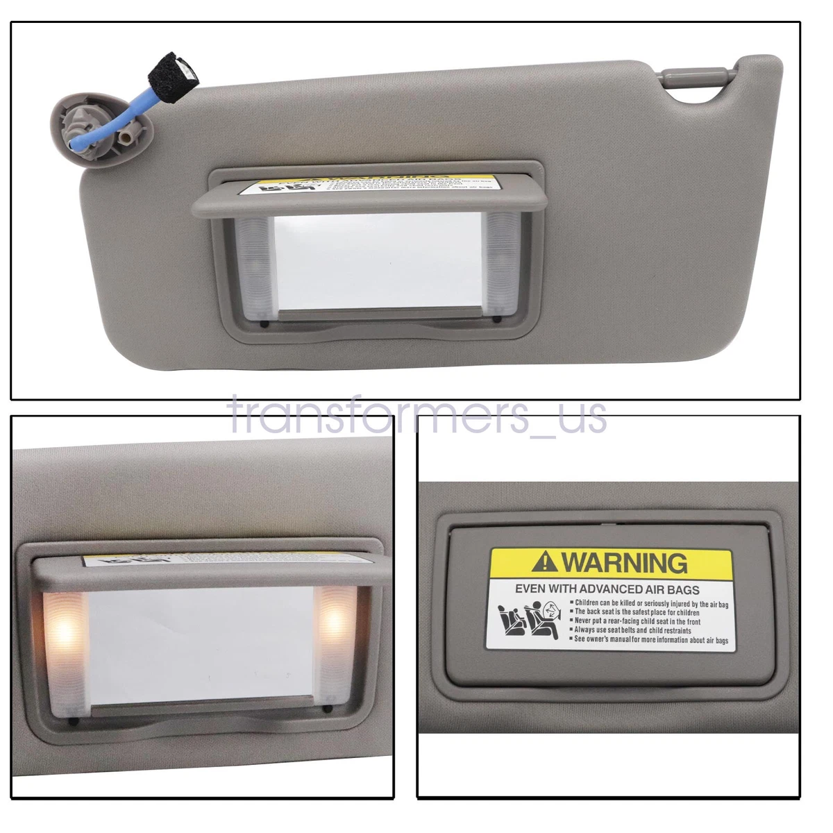 For 2012 Honda Accord Sun Visor With Light Mirror Left Driver Side