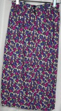 VINTAGE THIS ONE'S FOR YOU MICHAEL SANDS WOMEN'S FLORAL PRINT MIDI SKIRT 12