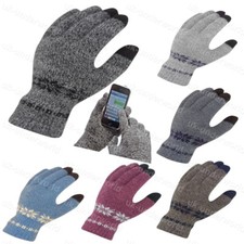 Ladies Mens Gloves Touch Screen Smart Phone Ipad Iphone Knitted Winter Warm