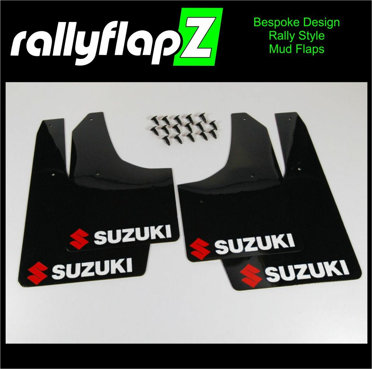 rallyflapZ | Mud Flaps Suzuki Swift Sport RS416 ZC31S 05-11 Black