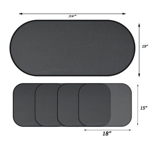 5PCS Car Side Rear Front Window Screen Sun Shade Mesh Cover Windshield