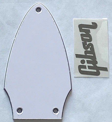Guitar Parts Guitar Pickguard For Gibson Flying V Truss Rod Cover+Silver Decal