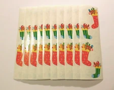 Mrs. Grossman's Lot of 10 Strips ~Scene One Stuffed Stockings~ 2008 Stickers
