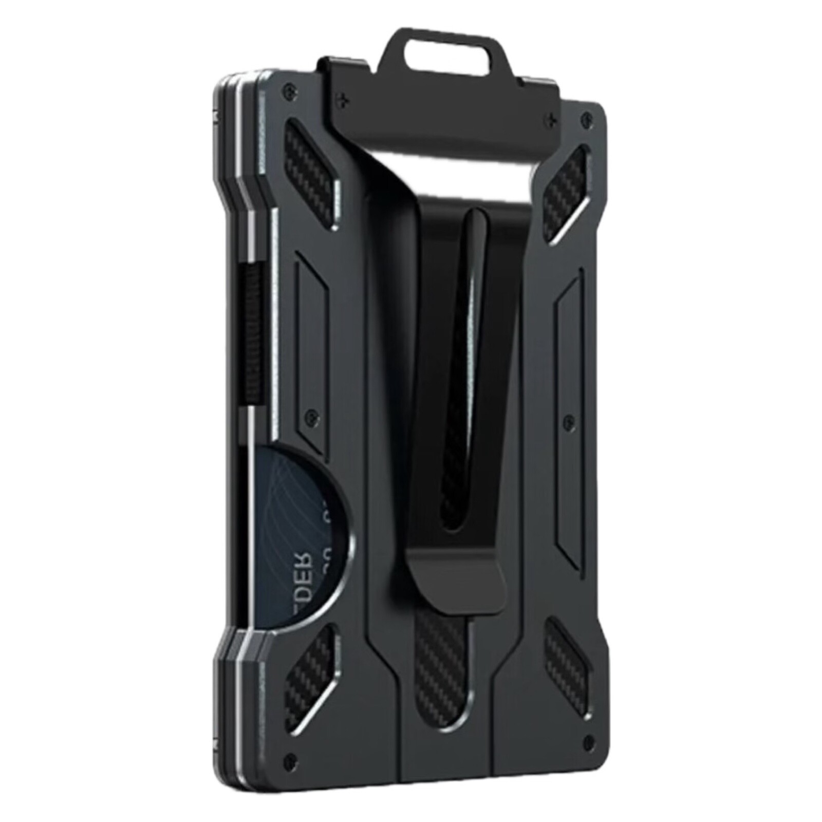 Slim Aluminum Minimalist Mens Wallet with Clear ID Window  -image