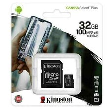 Kingston Canvas Select Plus Micro SD Card 32GB, 64GB, 128 GB, 256GB