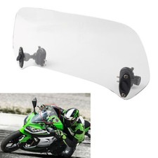 Adjustable Windshield Clip On Extension Spoiler Wind Deflector For Motorcycle