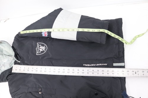 Vintage Reebok Jacket Boys Medium NFL Raiders football Down Fill Hooded on field - Picture 5 of 17