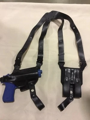 MASTER'S PREMIUM LEATHER Leather Shoulder Holster - BERETTA 92 / 92F / 92FS / 96 (# 9092 BLK )