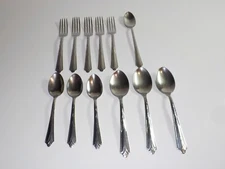 Lot of 12 Vintage EKCO Stainless Steel Flatware USA Forks Spoons
