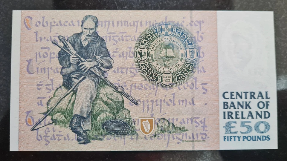 Ireland Republic £50 pounds 2001 EXCELLENT UNC BANKNOTE - Image 4 of 4