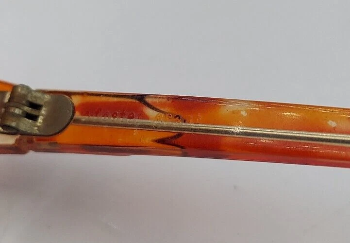 Винтажные солнцезащитные очки Foster Grant коричневые овальные увеличенного размера в оправе с рожком ТОЛЬКО ОПРАВЫ США - Изображение 4 из 4