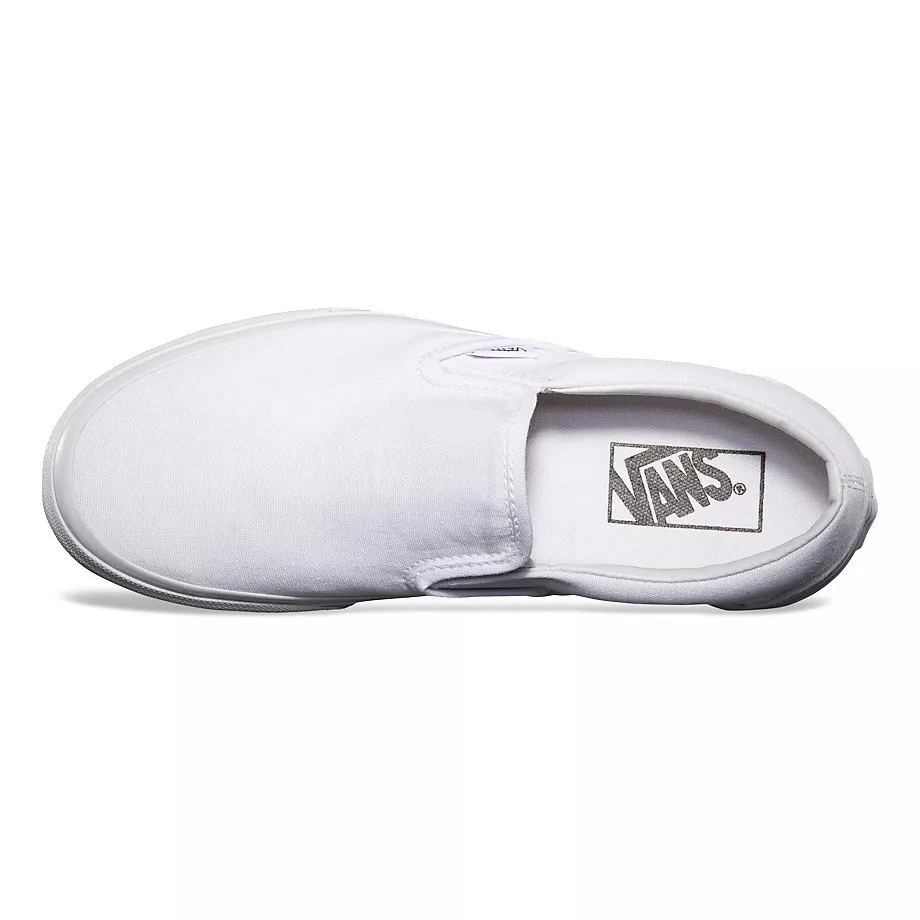 Vans Slip On True White Canvas Classic Shoes All Size Fast Shipping