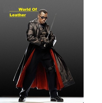 NEW Wesley Snipes Blade Trinity Genuine Leather Long Coat BNWT. | eBay