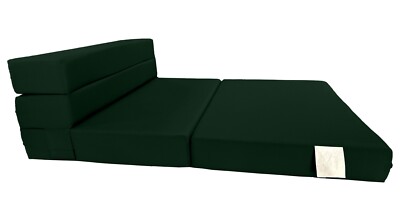 Twin Folding Foam Mattresses, Portable Chair Bed Lounger, 6 x 39 x 80, Hunter