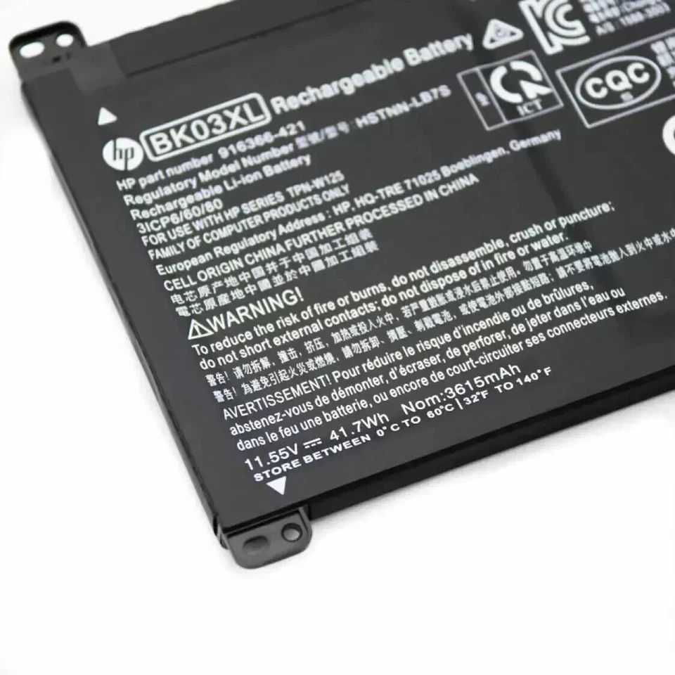 Bateria original do fabricante BK03XL para HP Pavilion x360 14-BA000 916811-855 HSTNN-LB7S - Imagem 4 de 4