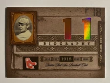 2005 Donruss Playoff Baby Ruth Biography 11th Career HR HOF