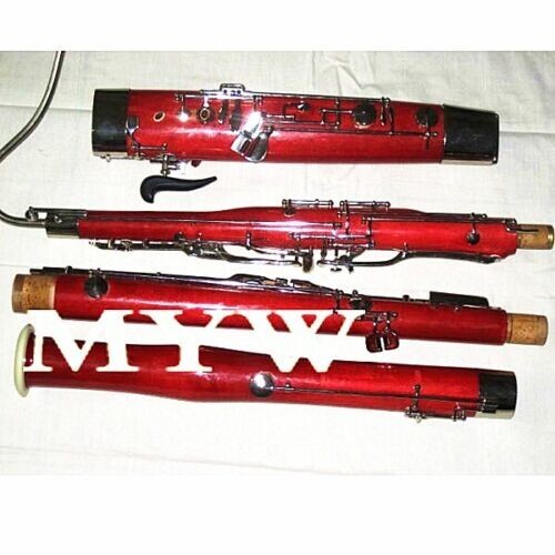 Funion Bassoon Kit C Key Maple Body Cupronickel Key W Case, Strap Reed