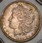 1892 CC MORGAN SILVER DOLLAR RAINBOW PERIMETER TONED BEAUTY SCARCE TOUGHER DATE