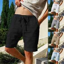 Brand New Male Breathable Flat Boxers Linen Loose Summer Underwear Waist