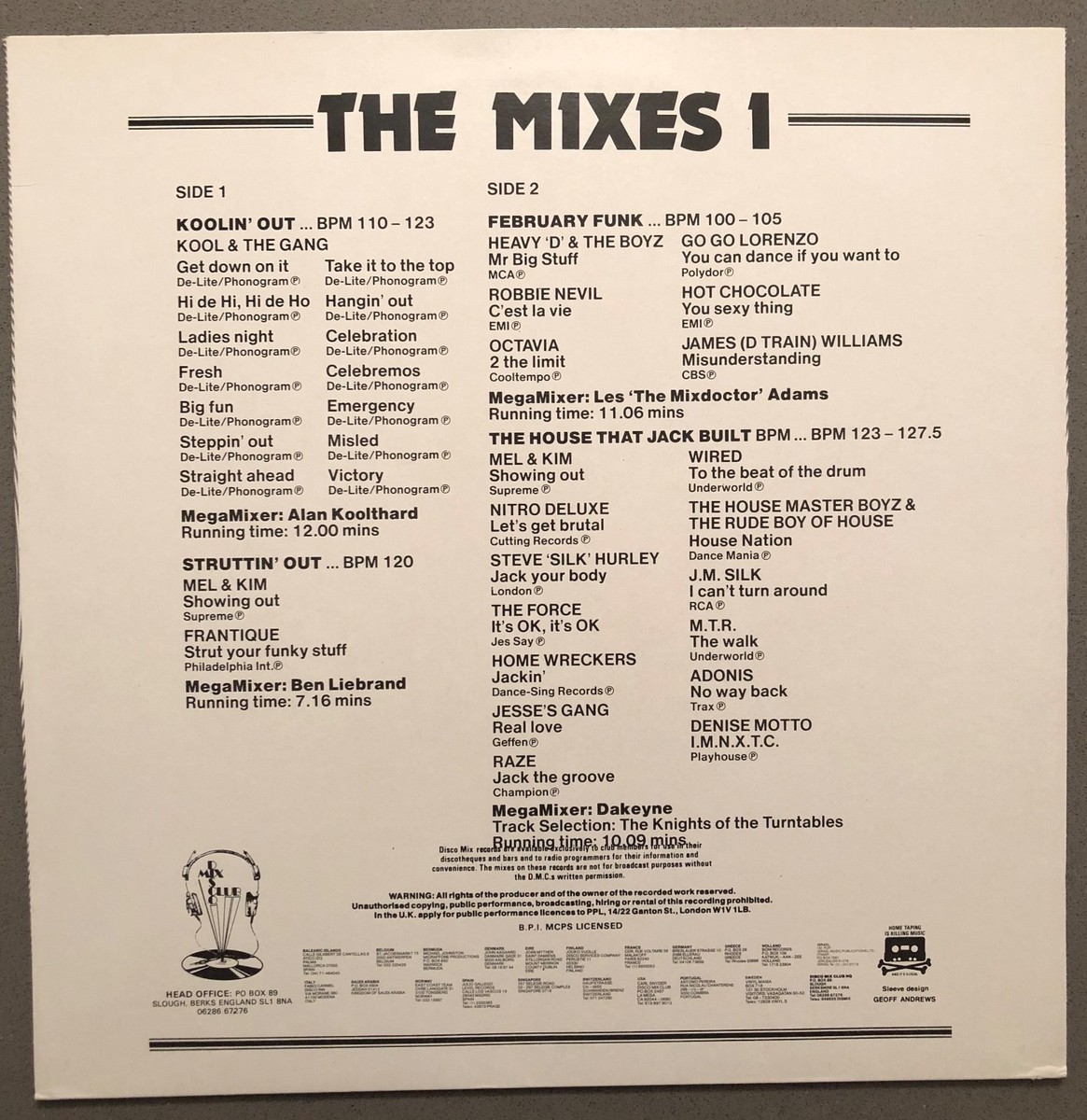 FEBRUARY 87 MIXES 1 DISCO MIX CLUB DMC DJ MEMBERS ONLY UK VINYL | eBay
