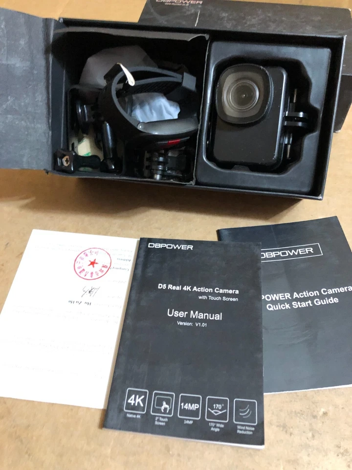 DBPOWER D5 Native 4K EIS Action Camera 2" LCD Touchscreen 14MP WiFi - Image 3 of 4